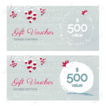 Cute Hand Drawn Christmas Gift Voucher Coupon Discount. Gift.. Throughout Merry Christmas Gift Certificate Templates