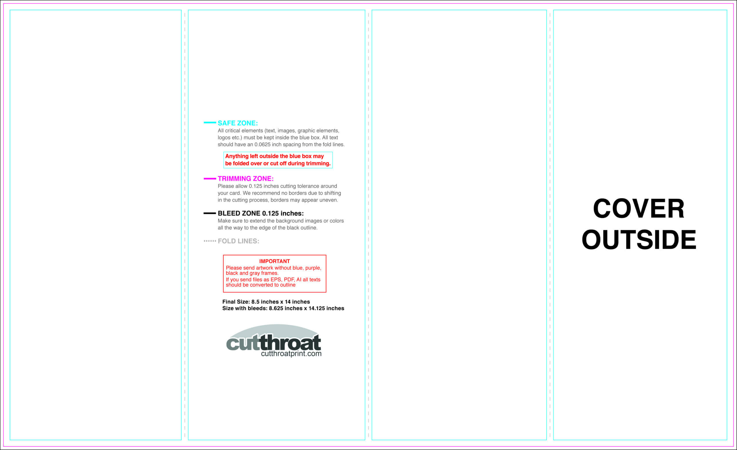 Cutthroat Printcustom Brochure Printing With Regard To Gate Fold Brochure Template