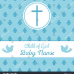 Стоковая Векторная Графика «Baptism Invitation Card Template For Baptism Invitation Card Template