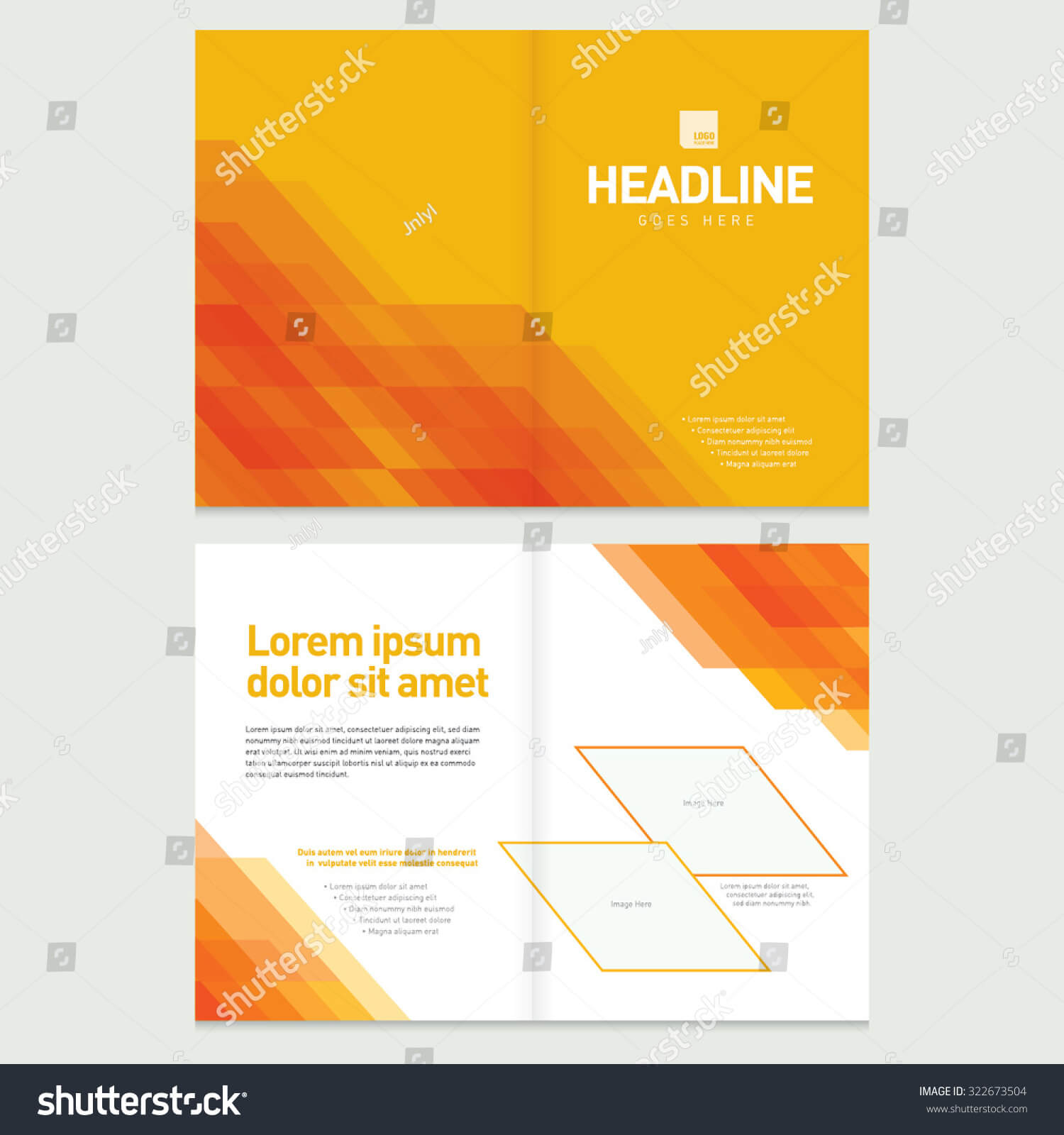 Стоковая Векторная Графика «Brochure Cover Inner Pages For Pages Business Card Template