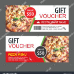 Стоковая Векторная Графика «Discount Gift Voucher Fast Food with Pizza Gift Certificate Template