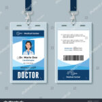 Стоковая Векторная Графика «Doctor Id Badge Medical Identity Regarding Doctor Id Card Template