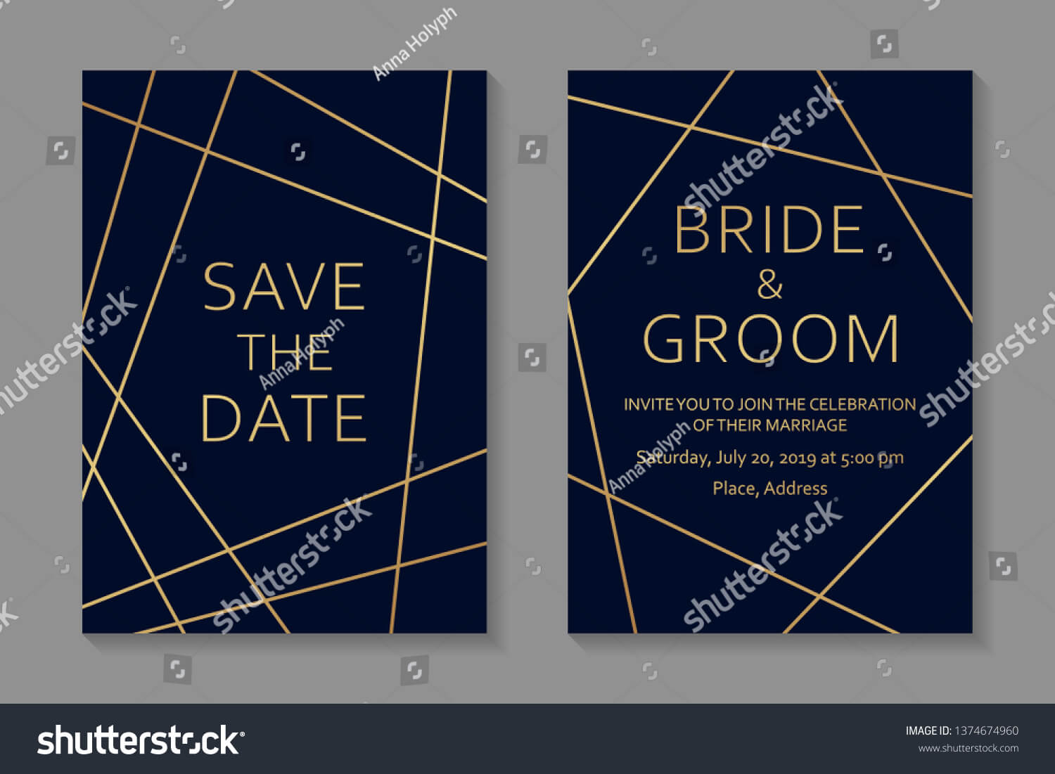 Стоковая Векторная Графика «Wedding Invitations Design Regarding Celebrate It Templates Place Cards