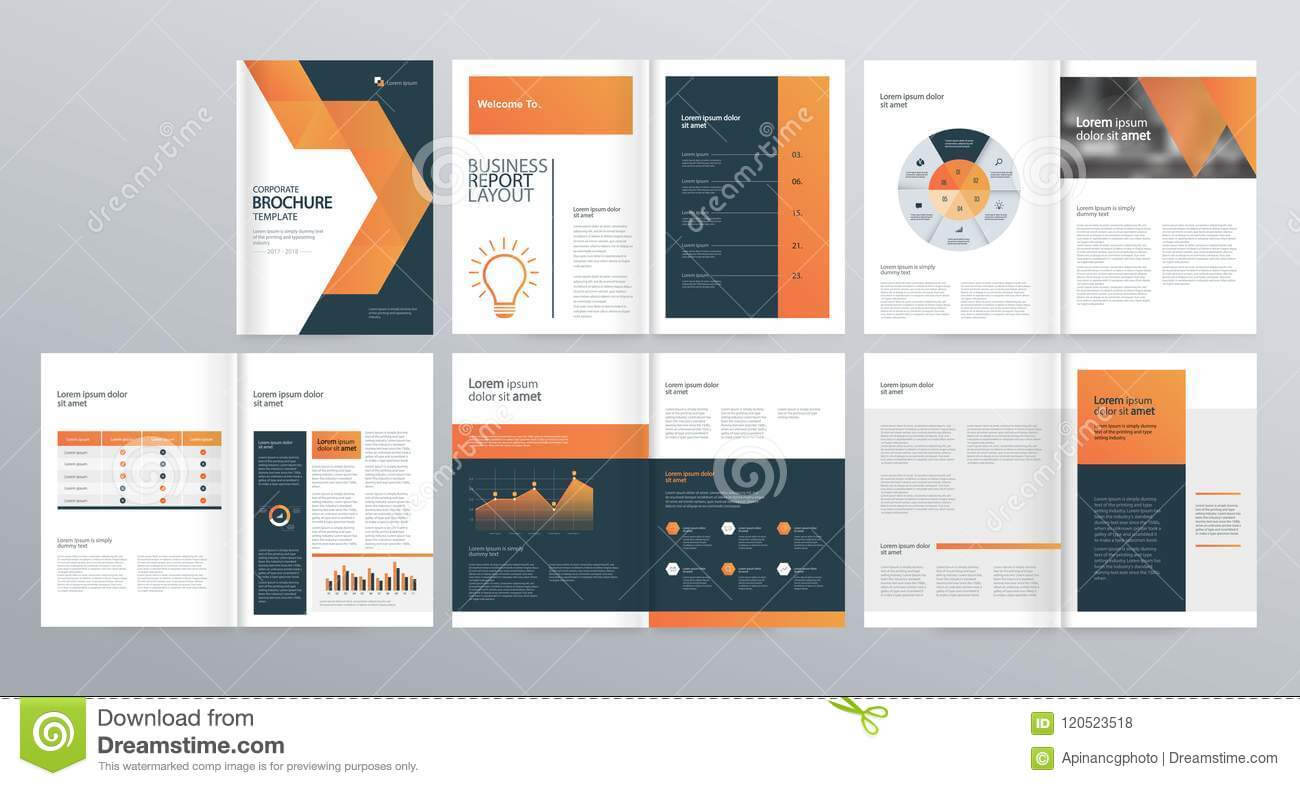 Шаблон Плана Дизайна Для Направления Компании, Годового Inside Welcome Brochure Template