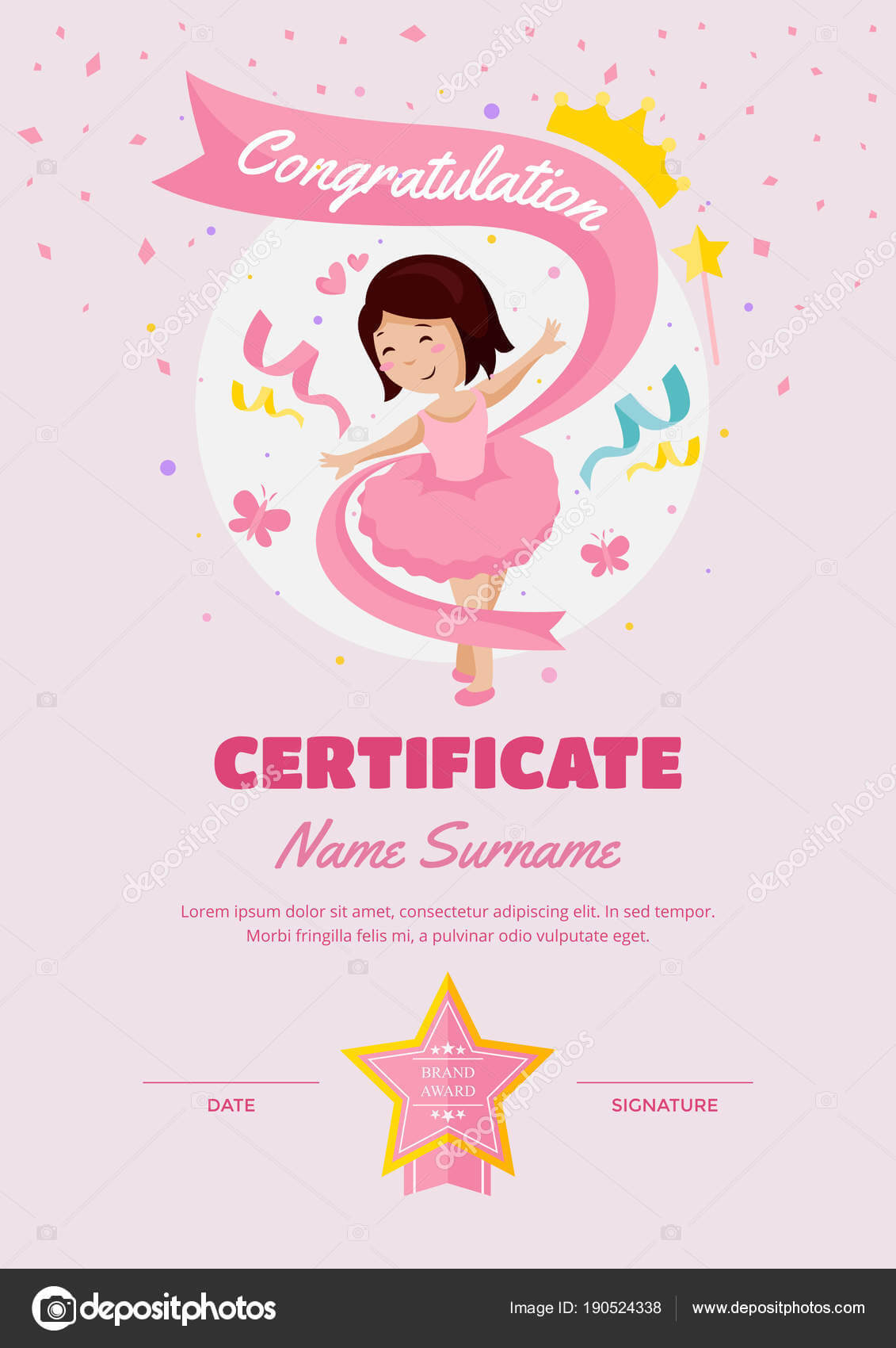 Dance Certificate Template | Cute Children Ballet Class With Regard To Dance Certificate Template