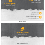Dark Artist Business Card Template For Advertising Rate Card Template