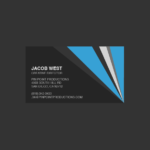 Dark Gray And Blue Generic Business Card Template for Generic Business Card Template