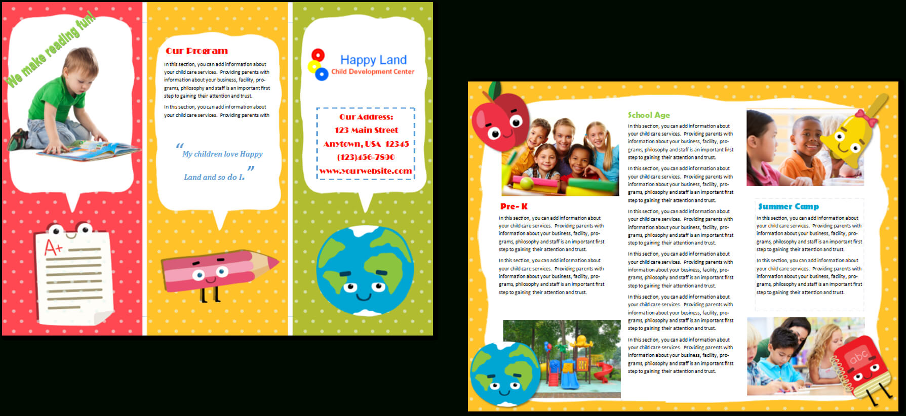 Daycare Template Daycare Lesson Plan Template Info Job Throughout Daycare Brochure Template