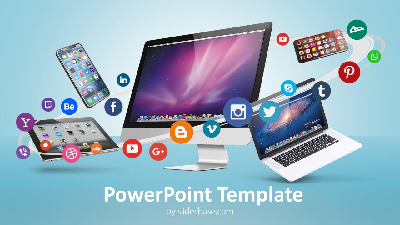 Digital Business & Social Media – Powerpoint Template Within Multimedia Powerpoint Templates