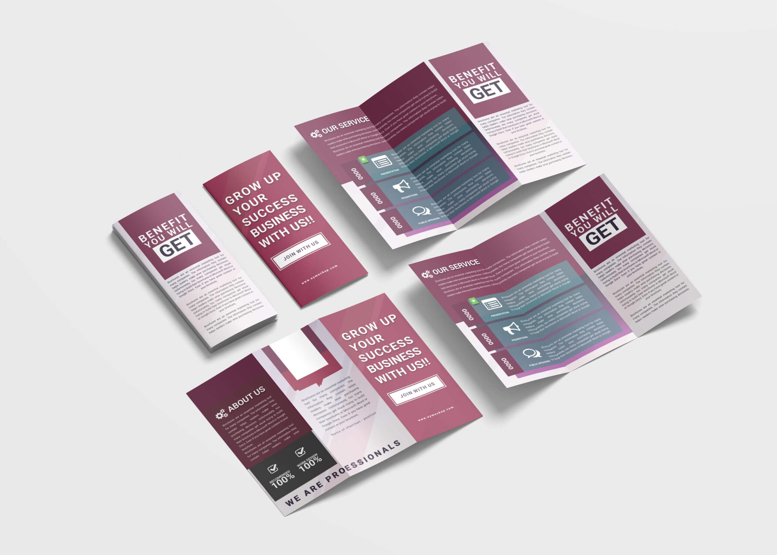Digital Marketing Business Tri Fold Brochure Design Template In 4 Fold Brochure Template Word