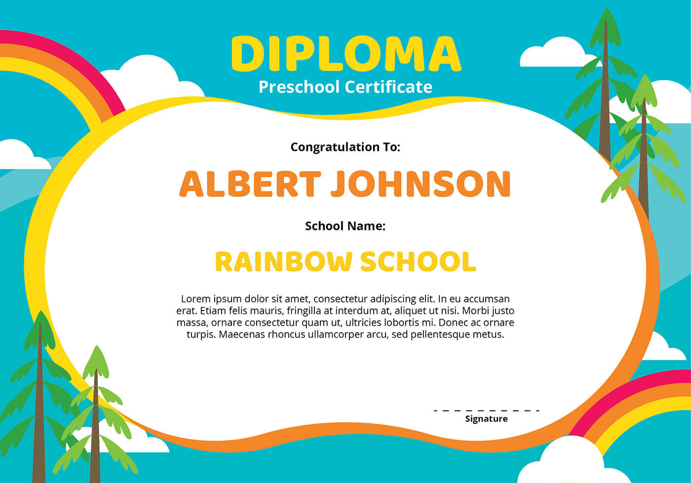 Diploma Preschool Certificate Template – Download Free Regarding Choir Certificate Template