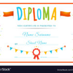 Diploma Template For Kids Regarding Preschool Graduation Certificate Template Free