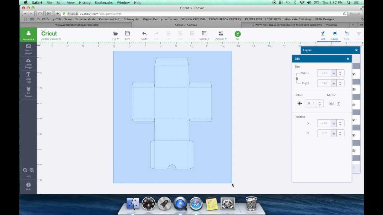 Diy Box Template For Cricut Design Space With Card Box Template Generator