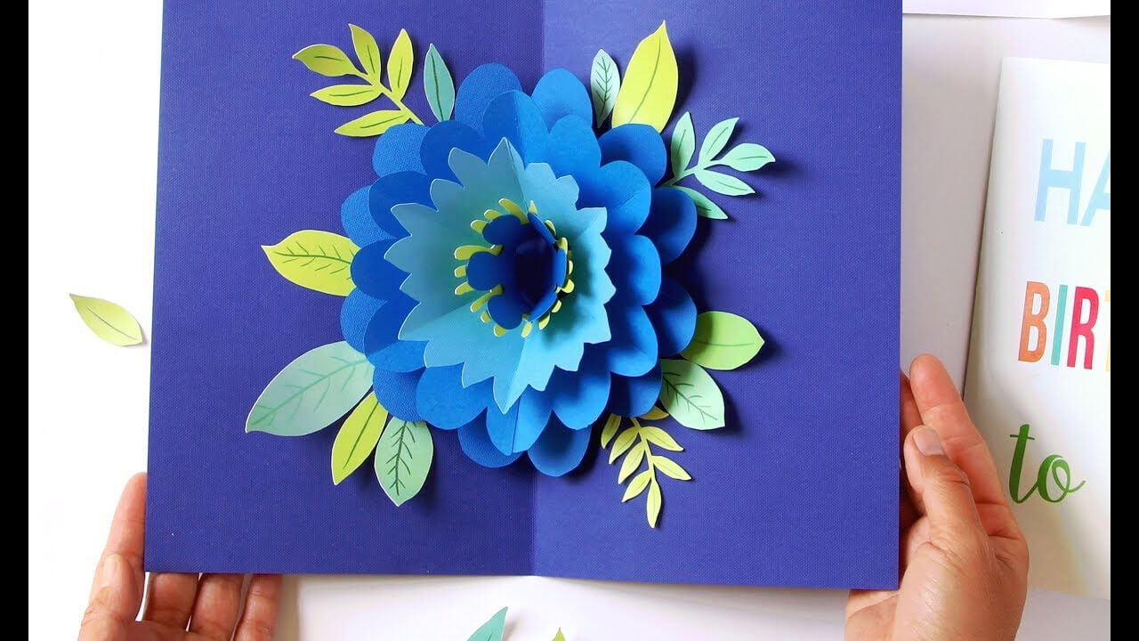 Diy Happy Mother's Day Card Pop Up Flower (Free Templates!) With Templates For Pop Up Cards Free