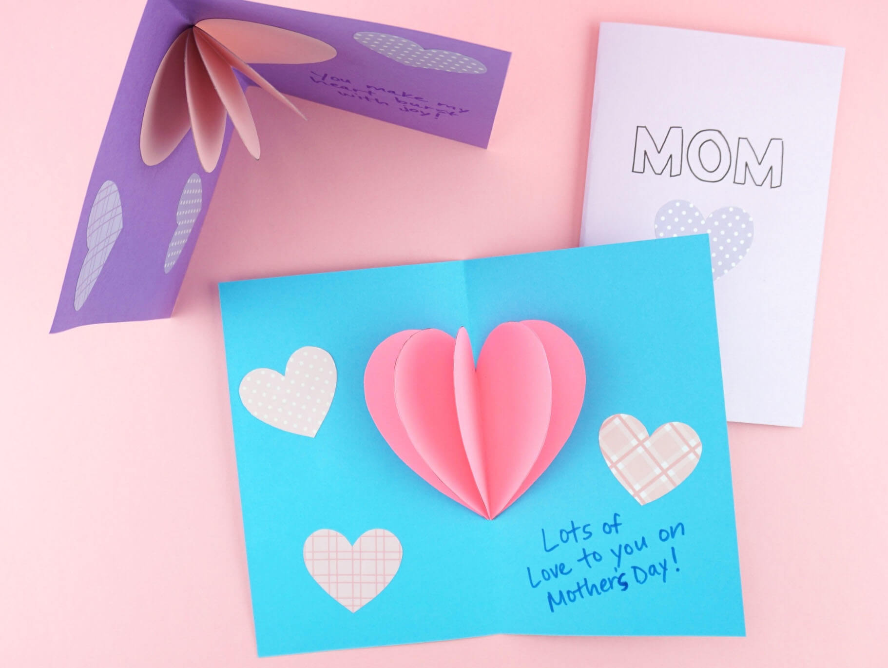 Diy Pop Up Heart Mother's Day Card | Fun365 With Heart Pop Up Card Template Free