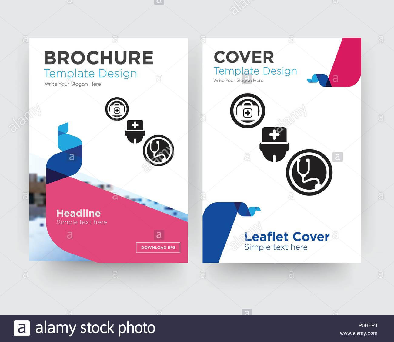 Doctor Brochure Flyer Design Template With Abstract Photo With Medical Office Brochure Templates