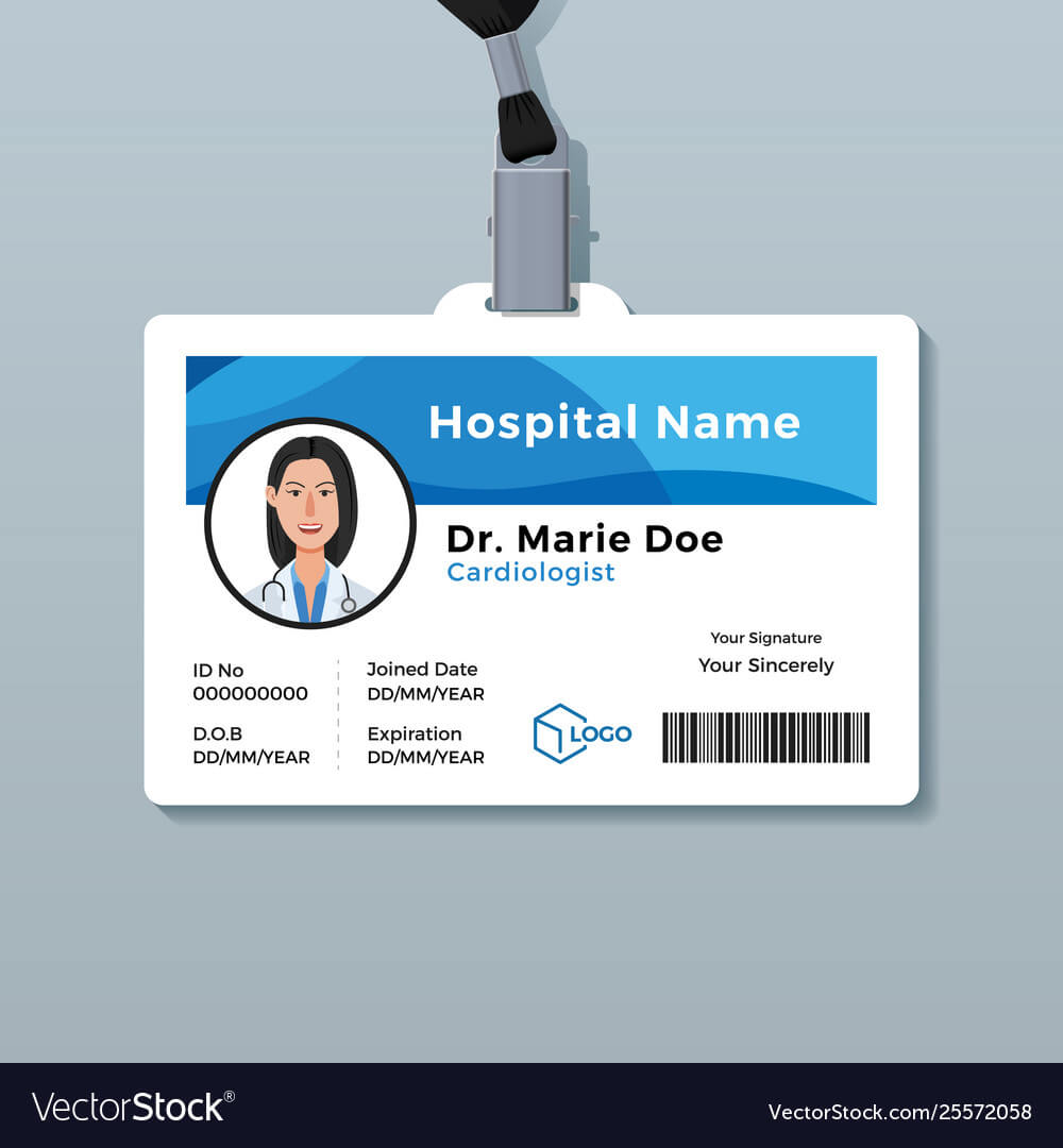Doctor Id Card Medical Identity Badge Template In Doctor Id Card Template