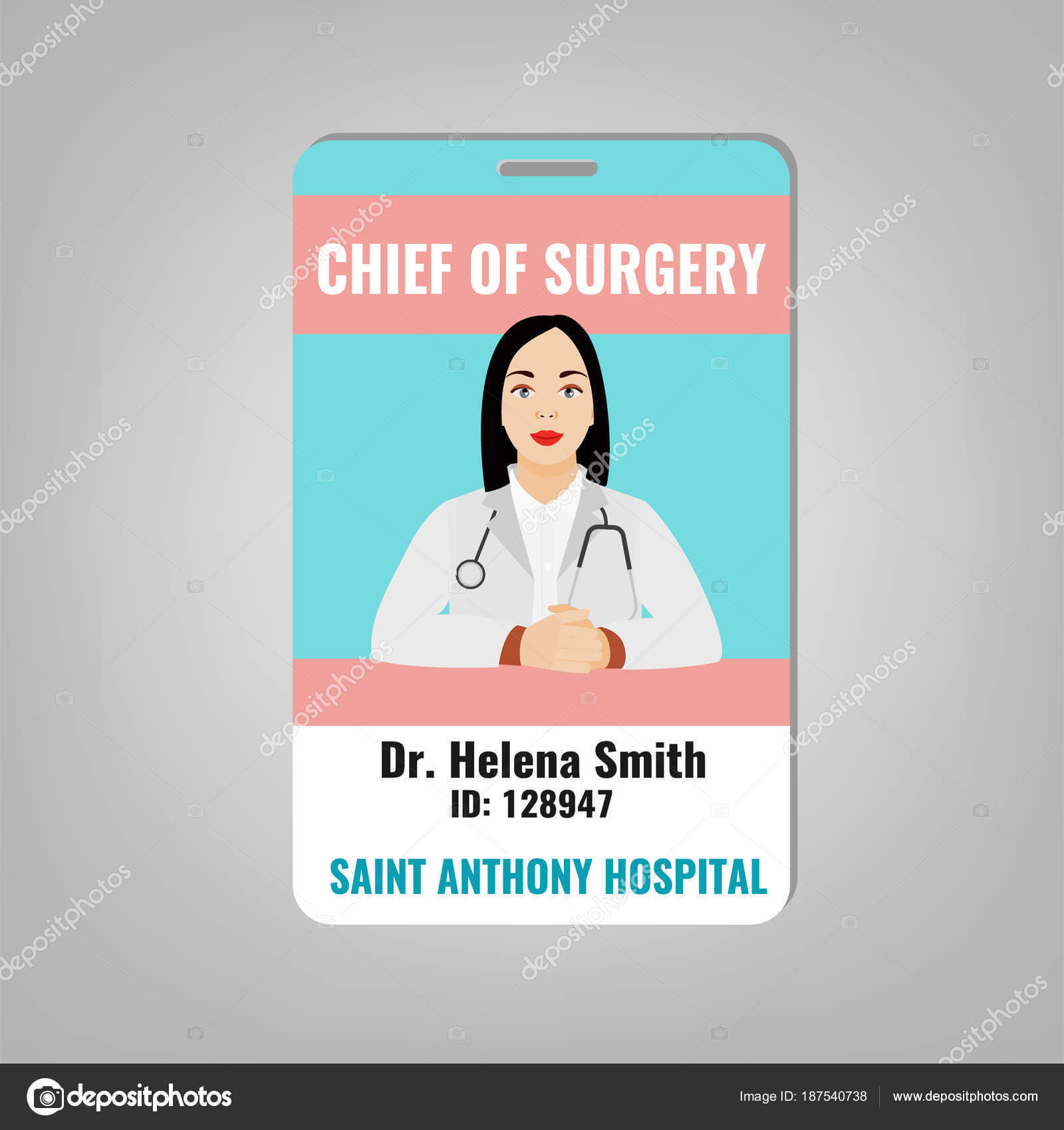 Doctor Id Card — Stock Vector © Annyart #187540738 In Doctor Id Card Template