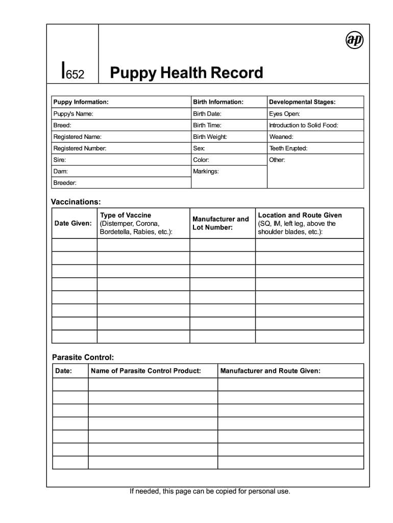 Dog Vaccination Record Printable Pdf – Fill Online Throughout Dog Vaccination Certificate Template