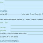 Donation Form Template | Excel & Word Templates With Free Pledge Card Template