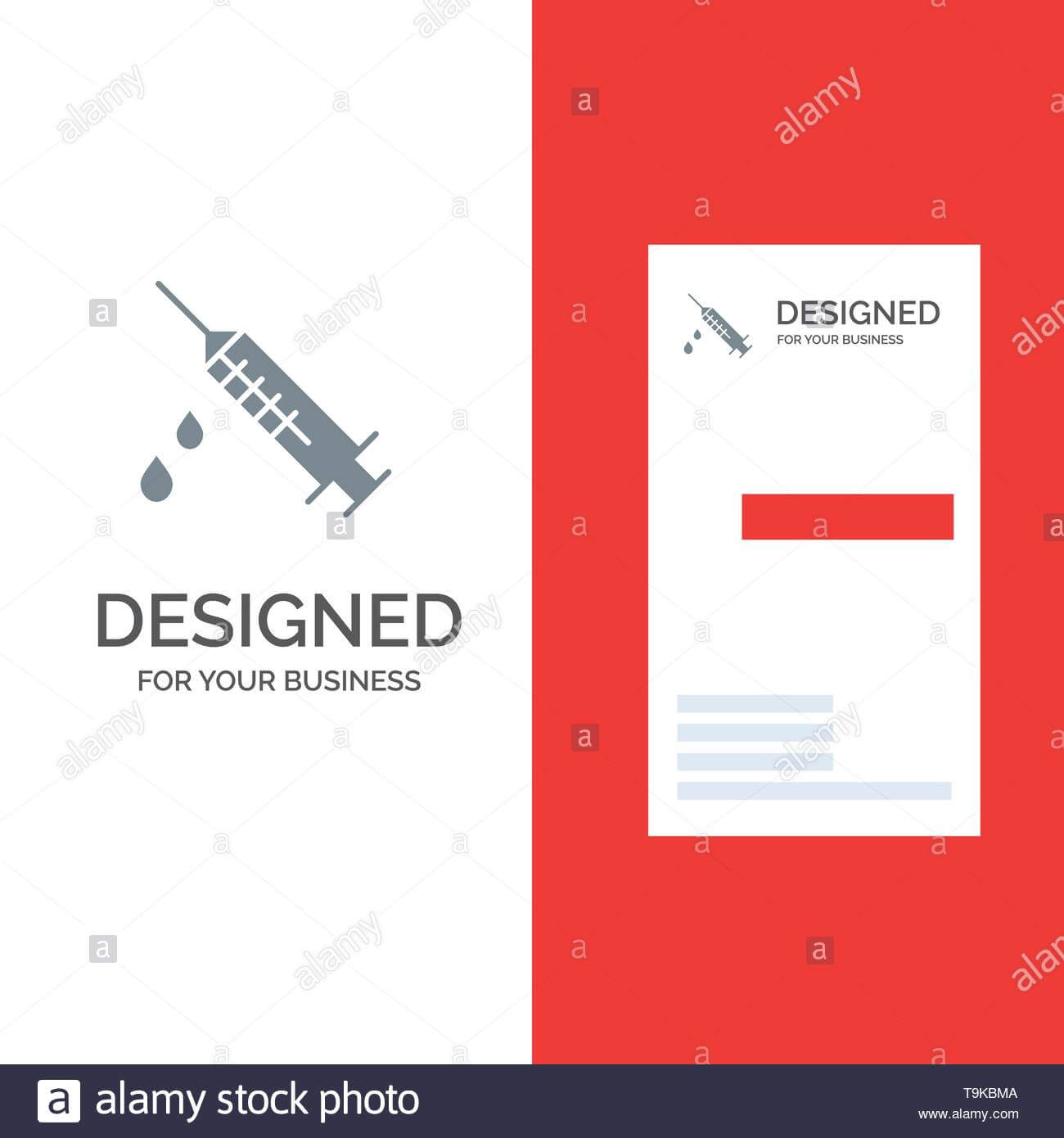Dope, Injection, Medical, Drug Grey Logo Design And Business Inside Dope Card Template