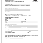 Download Best Western Credit Card Authorization Form Regarding Credit Card Billing Authorization Form Template