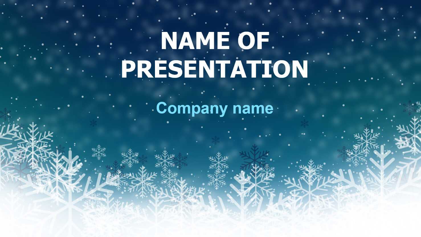 Download Free Deep Snow Powerpoint Template And Theme For In Snow Powerpoint Template