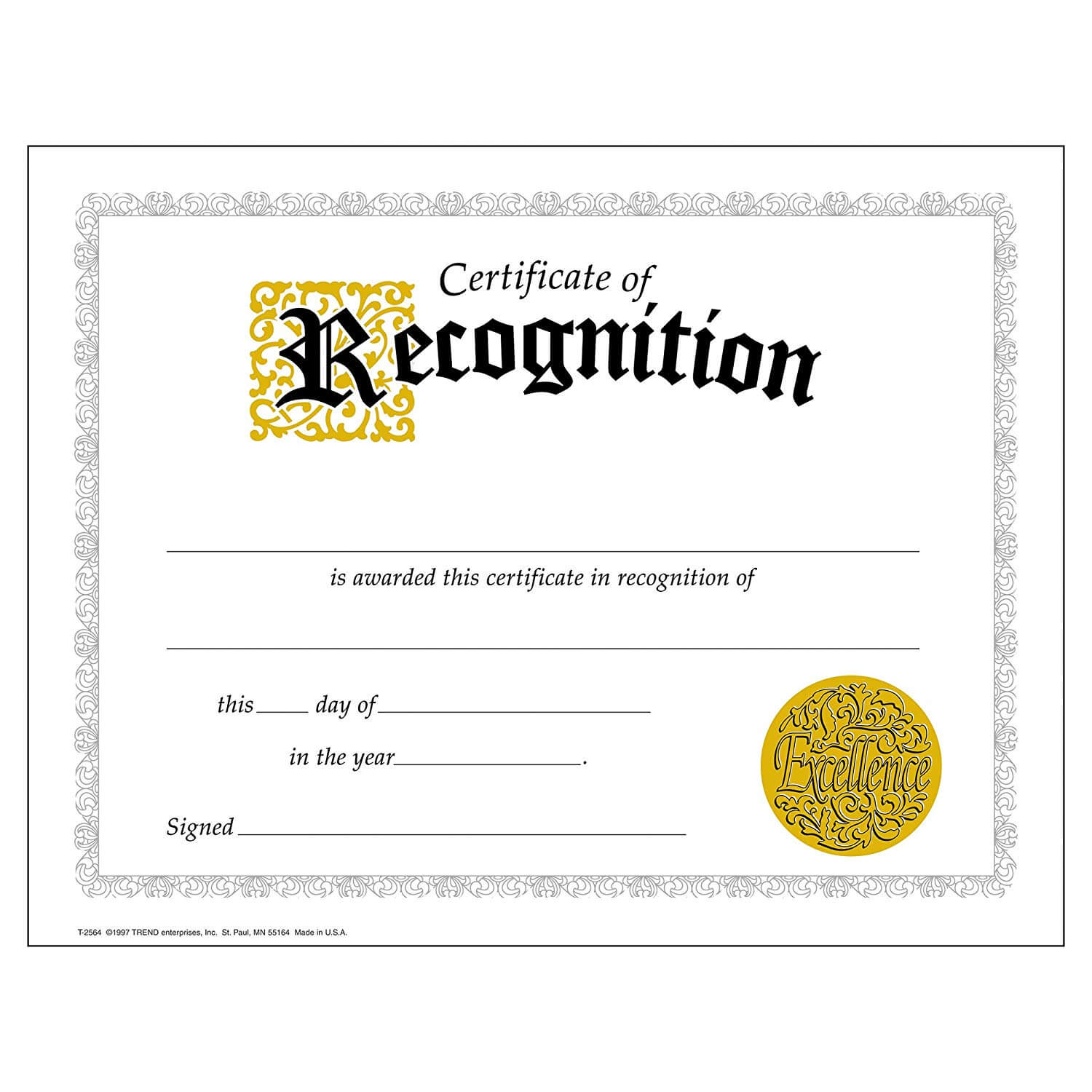 Download Free New Certificate Of Recognition Template Regarding Certificate Of Recognition Word Template