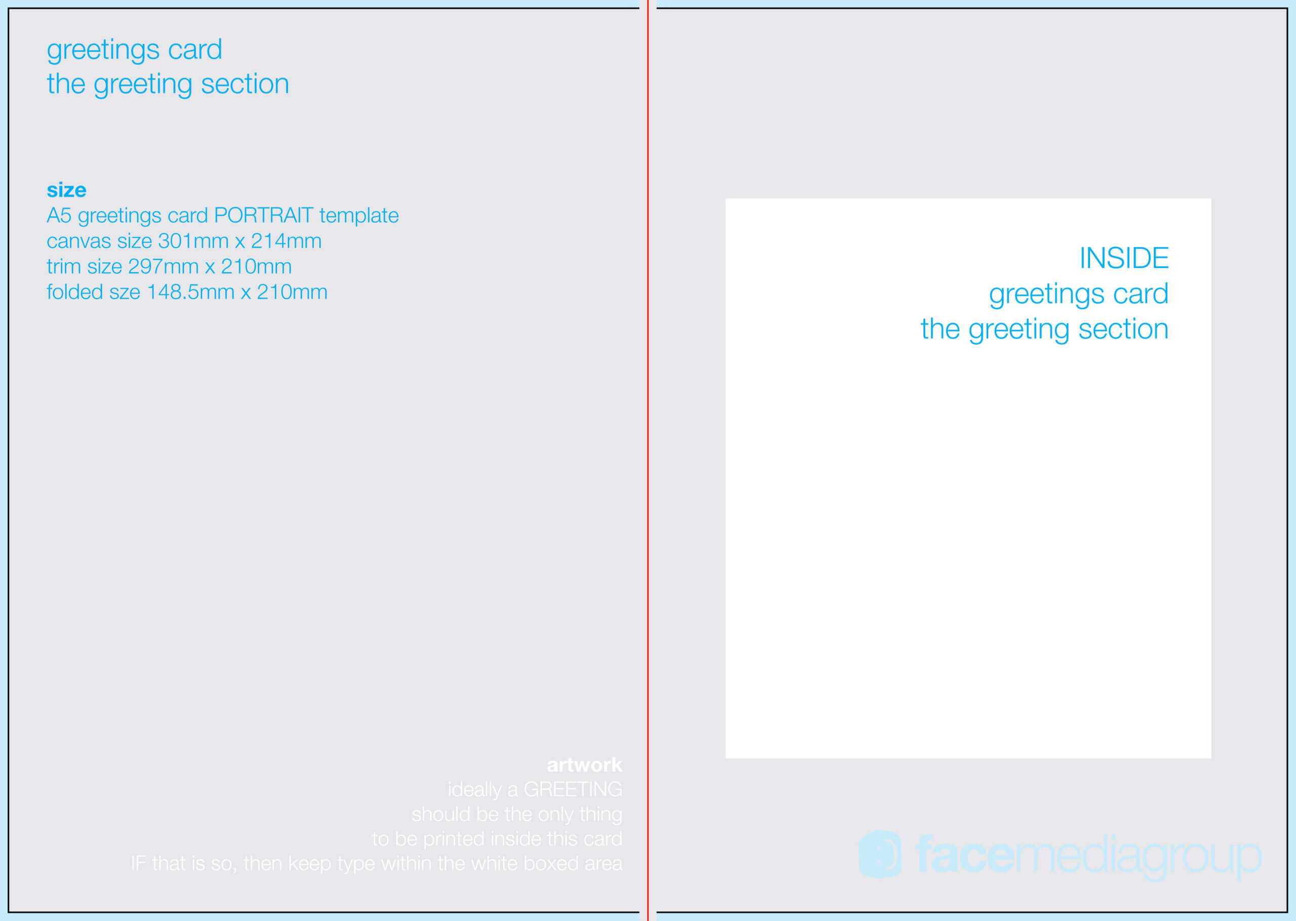 Downloadable Greeting Card Template - Papele Throughout Greeting Card Layout Templates