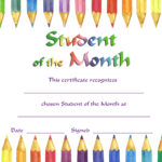 Downloadable Student Of The Month Pertaining To Free Printable Student Of The Month Certificate Templates