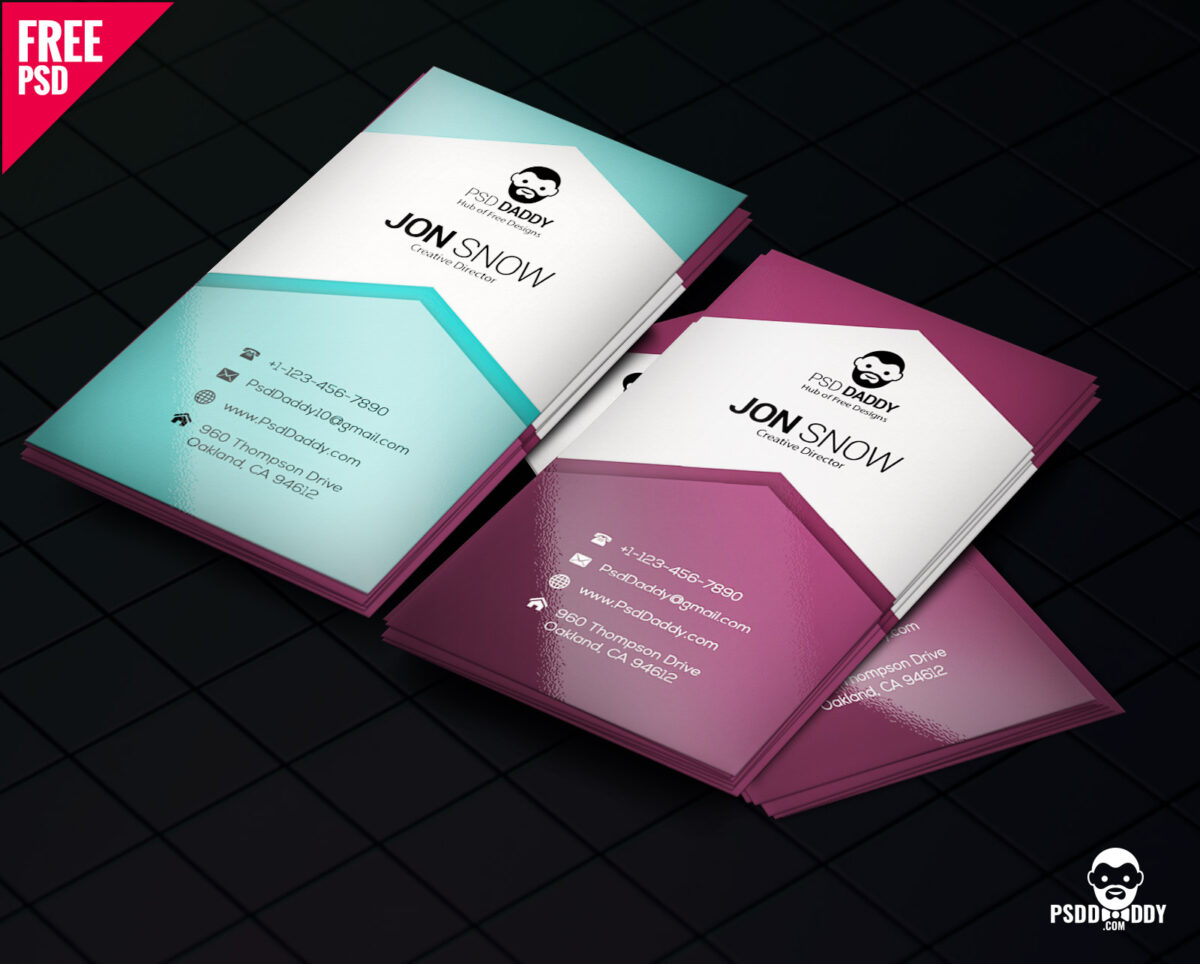 Download Creative Business Card Psd Free Psddaddy Throughout Visiting Card Template Psd Free