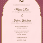 E Invite Mysical Minarets Throughout Indian Wedding Cards Design Templates