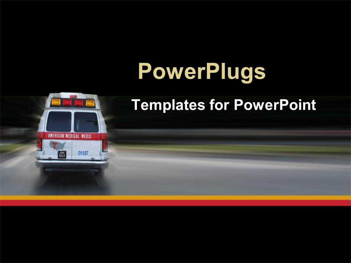 √ Powerpoint Template: Ambulance Going To Hospital For Pertaining To Ambulance Powerpoint Template