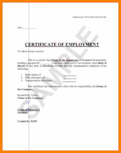 ❤️ Free Printable Certificate Of Employment Form Sample inside Certificate Of Employment Template