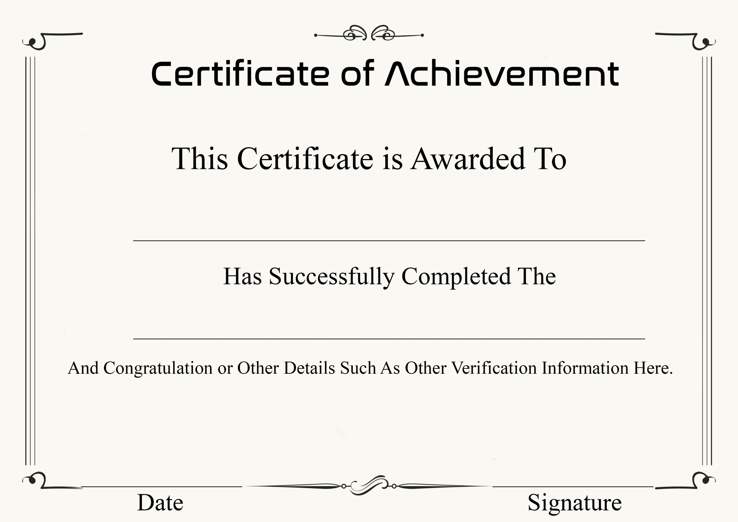 ❤️ Free Sample Certificate Of Achievement Template❤️ In Army Certificate Of Achievement Template