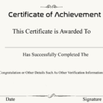 ❤️ Free Sample Certificate Of Achievement Template❤️ With Regard To Free Printable Certificate Of Achievement Template