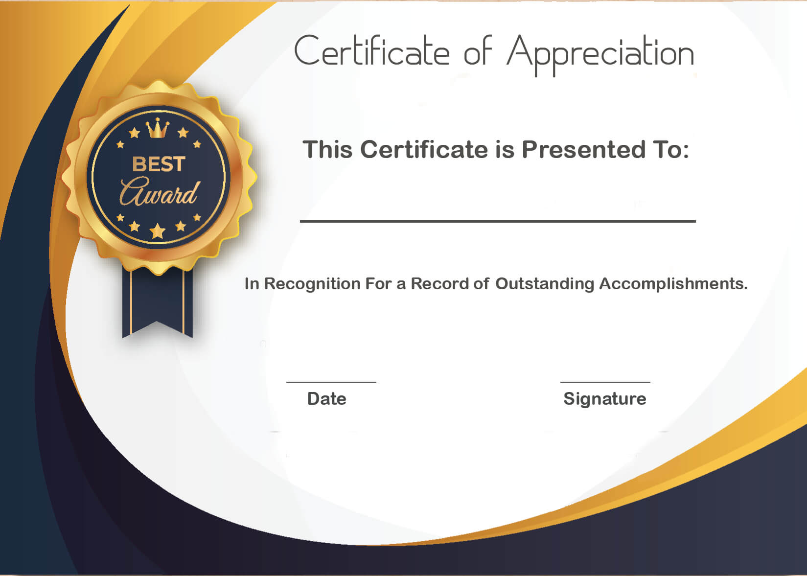 ❤️ Sample Certificate Of Appreciation Form Template❤️ Throughout Volunteer Award Certificate Template