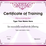 ❤️free Certificate Of Training Sample Template❤️ Pertaining To Template For Training Certificate