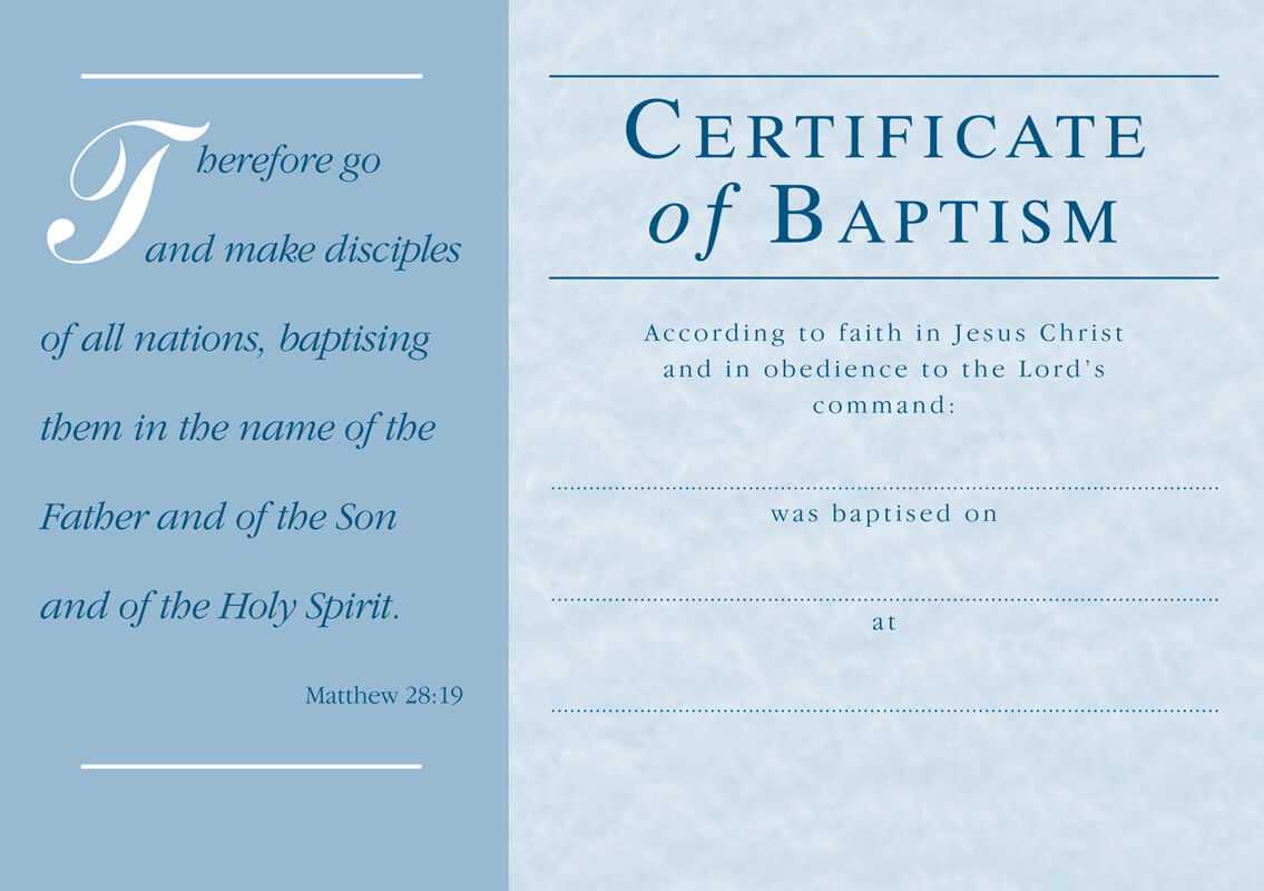 ❤️free Sample Certificate Of Baptism Form Template❤️ Inside Christian Baptism Certificate Template