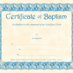 ❤️free Sample Certificate Of Baptism Form Template❤️ Inside Christian Baptism Certificate Template