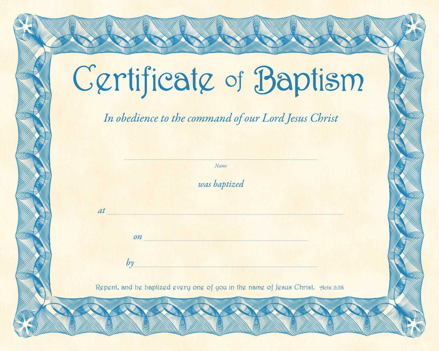 ❤️free Sample Certificate Of Baptism Form Template❤️ Inside Christian Baptism Certificate Template