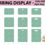 Earring Cards Svg, Earring Display Svg, Earring Display Pdf Within Free Svg Card Templates