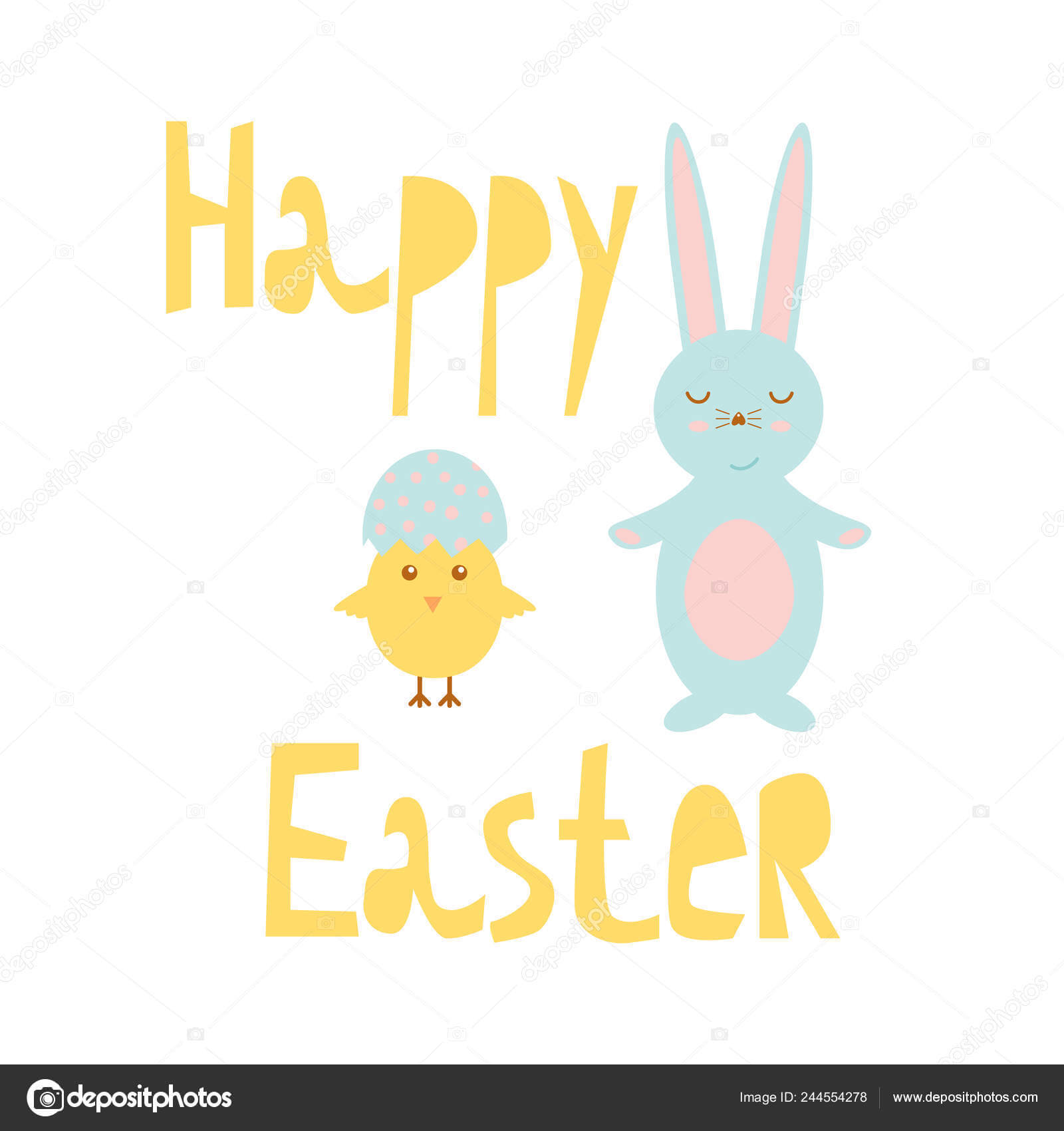 Easter Chick Templates | Happy Easter Greeting Card Template Intended For Easter Chick Card Template