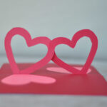 Easy Valentine's Day Pop Up Card: Linked Hearts Tutorial In Pop Out Heart Card Template