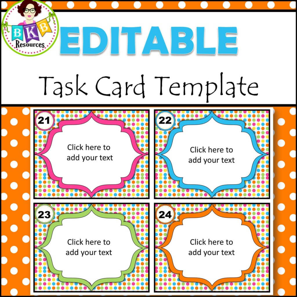 Editable Task Card Templates – Bkb Resources For Task Cards Template