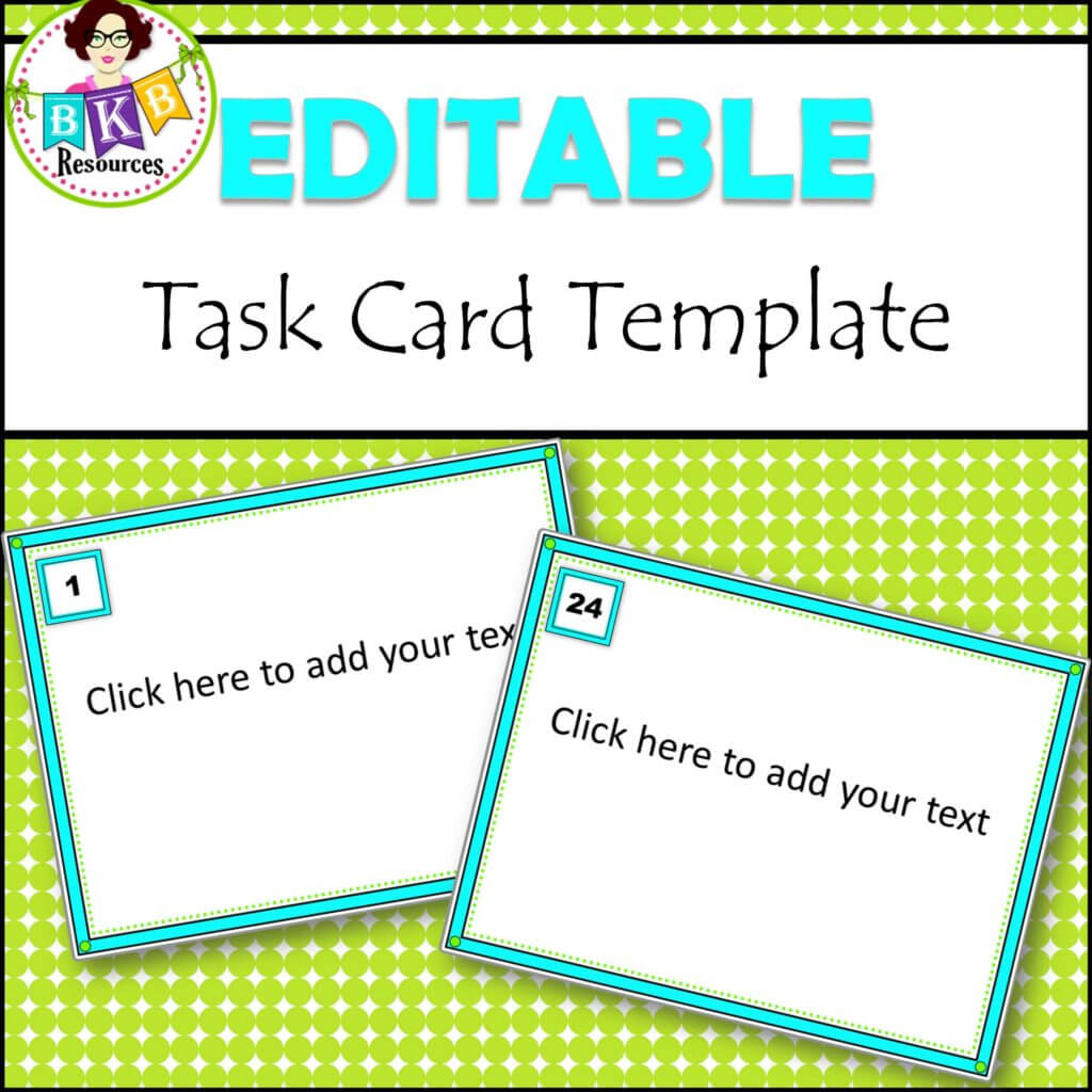 Editable Task Card Templates – Bkb Resources Throughout Task Cards Template