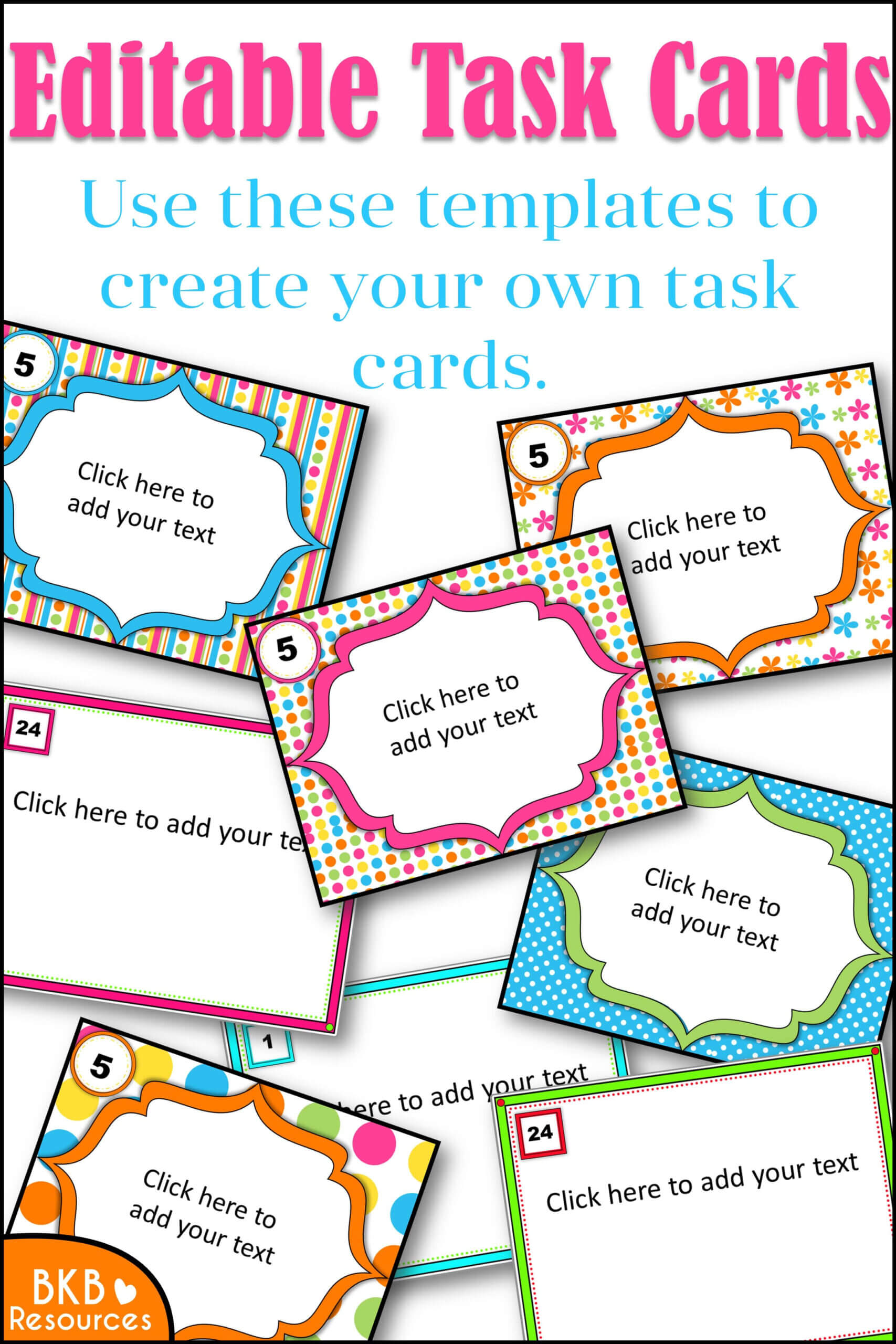 Editable Task Card Templates - Bkb Resources With Task Cards Template