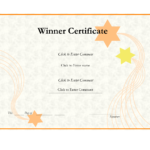Effective Winner Certificate Template Designlizzy2008 Intended For Winner Certificate Template