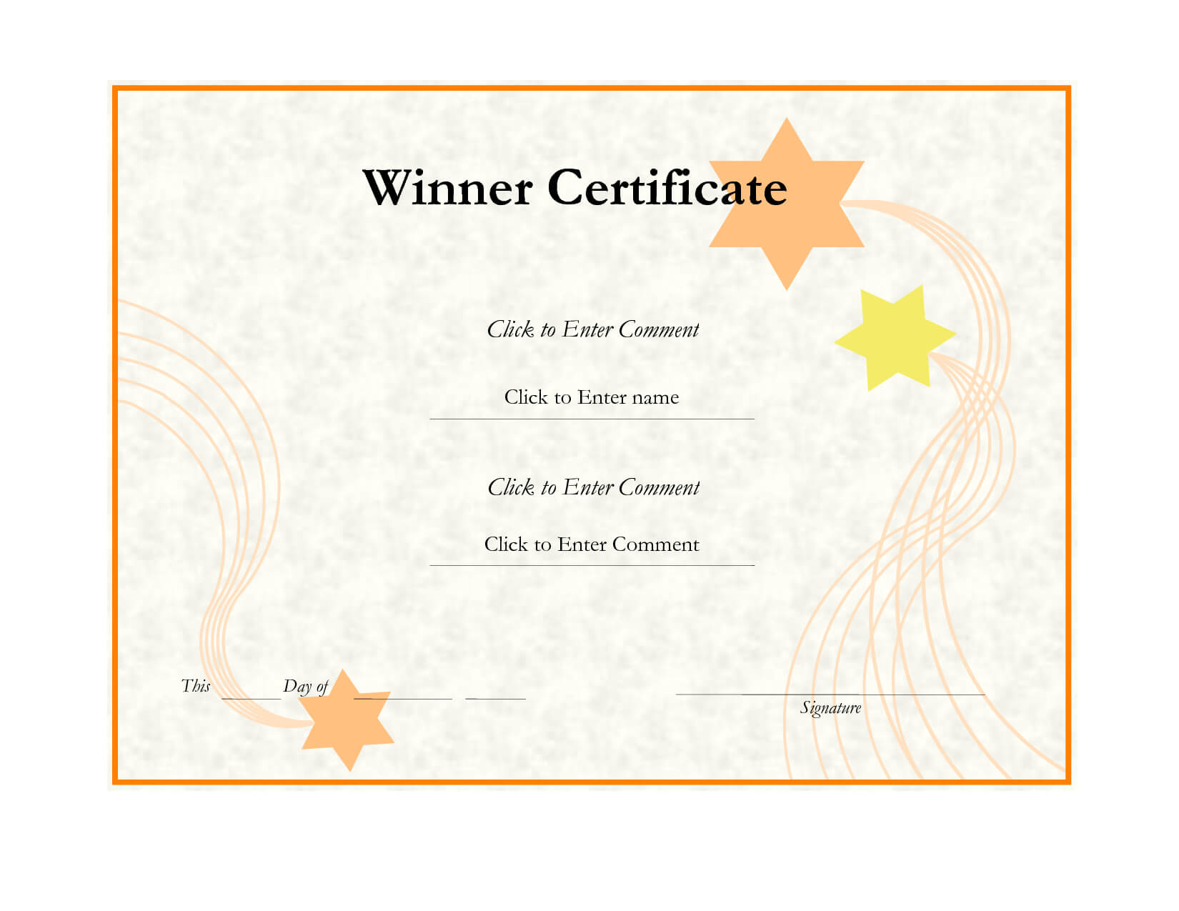 Effective Winner Certificate Template Designlizzy2008 With First Place Award Certificate Template