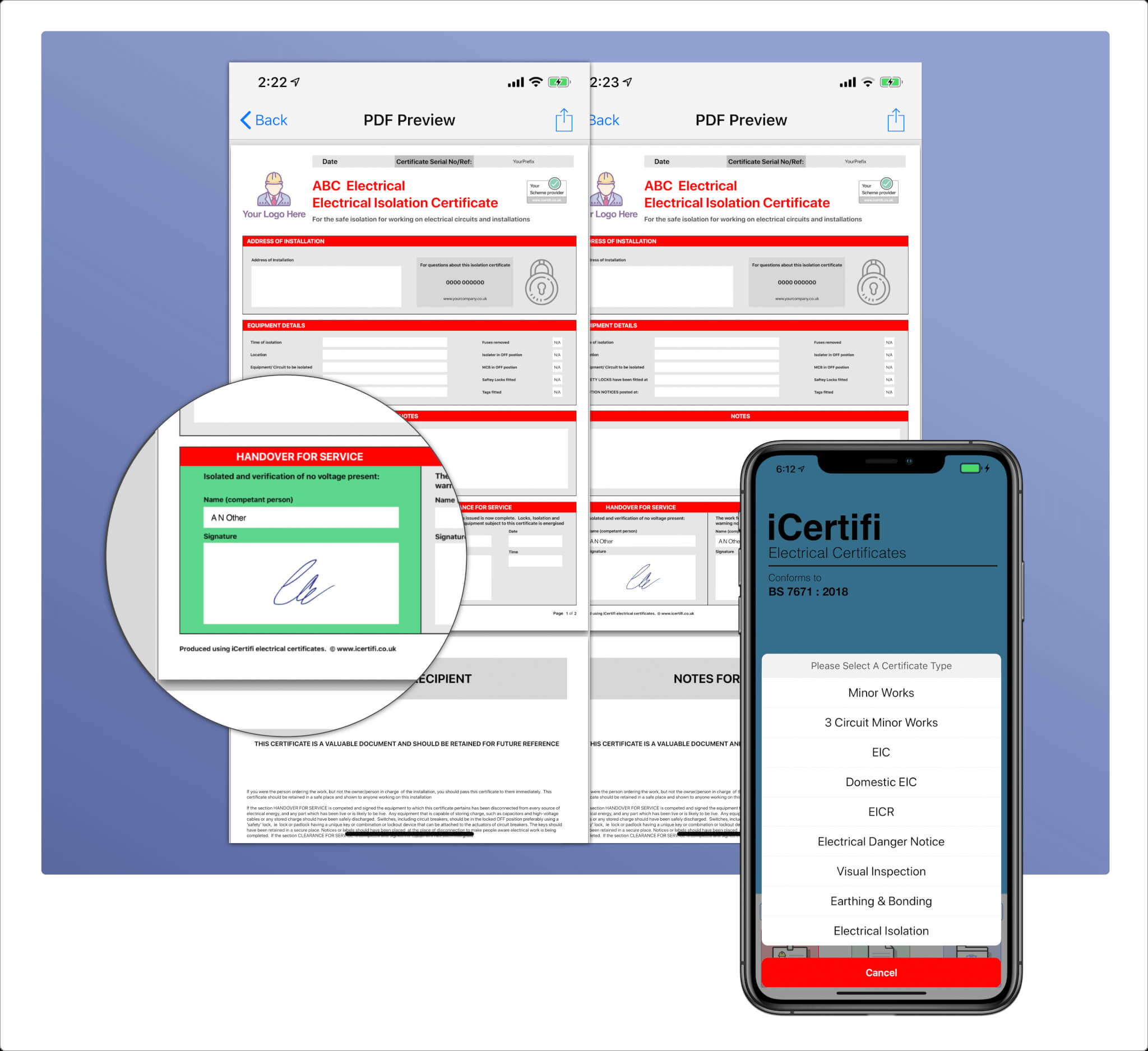 Electrical Isolation Certificate | Send Unlimited Within Electrical Isolation Certificate Template